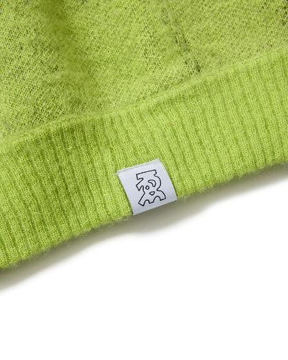 PATTERN MOHAIR KNIT - BLACK
