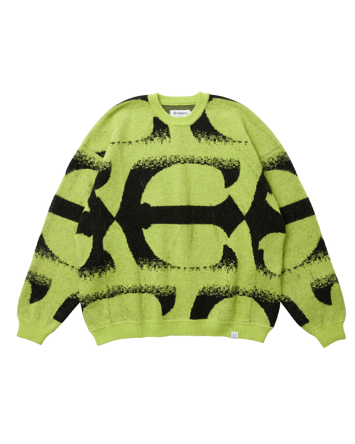 PATTERN MOHAIR KNIT - GREEN