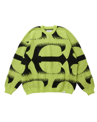 PATTERN MOHAIR KNIT - GREEN
