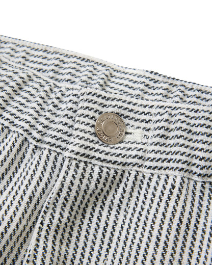 JACQUARD PINTUCK PANTS - WHITE