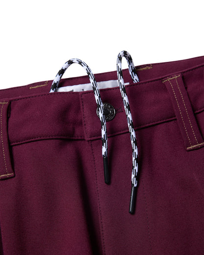 PUNCH BOHEMIAN TECH PANTS - BURGUNDY