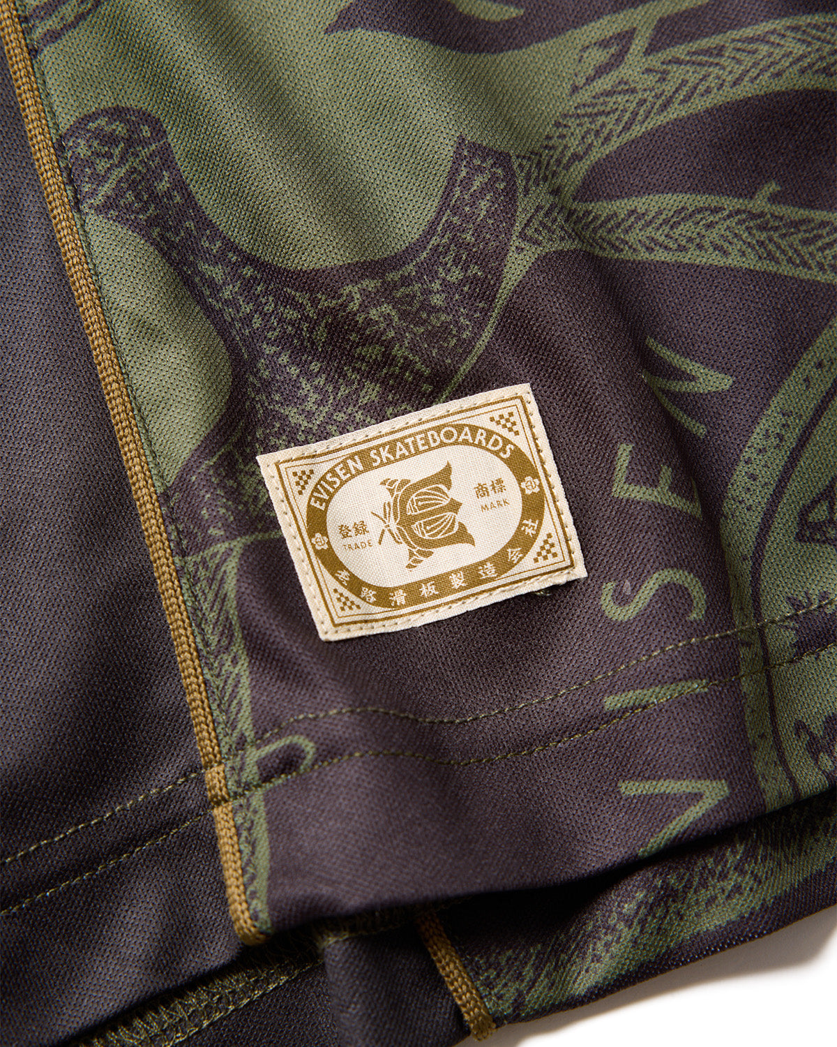 PHEASANT MOTO JERSEY - OLIVE / BLACK – Evisen Skateboards ゑ