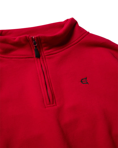 LOGO HALF ZIP SWEAT - BLACK