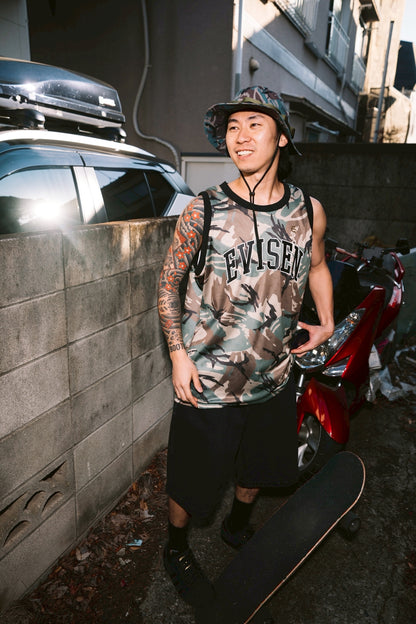OHAKO CAMO MESH TANK - WHITE / CAMO