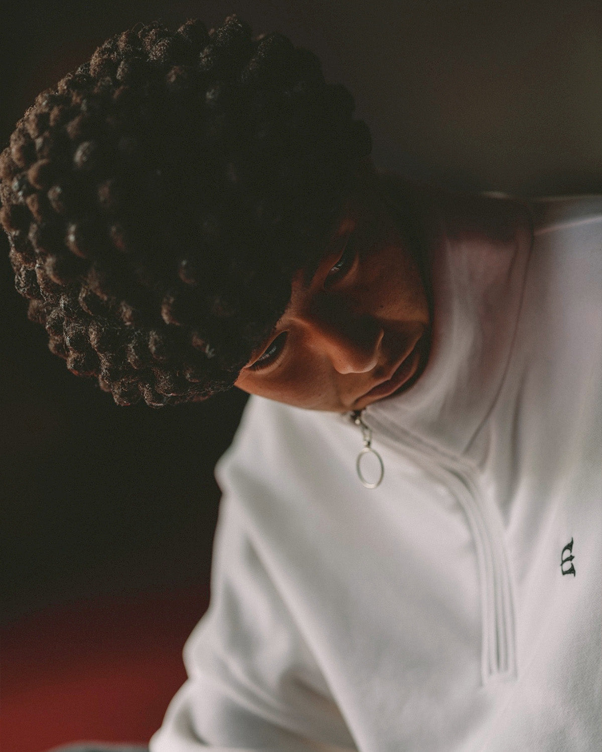 MIND LAND HALF ZIP SWEAT - BLACK