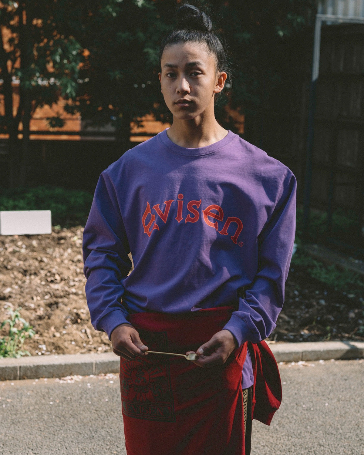 ARCH LOGO LS TEE - PURPLE