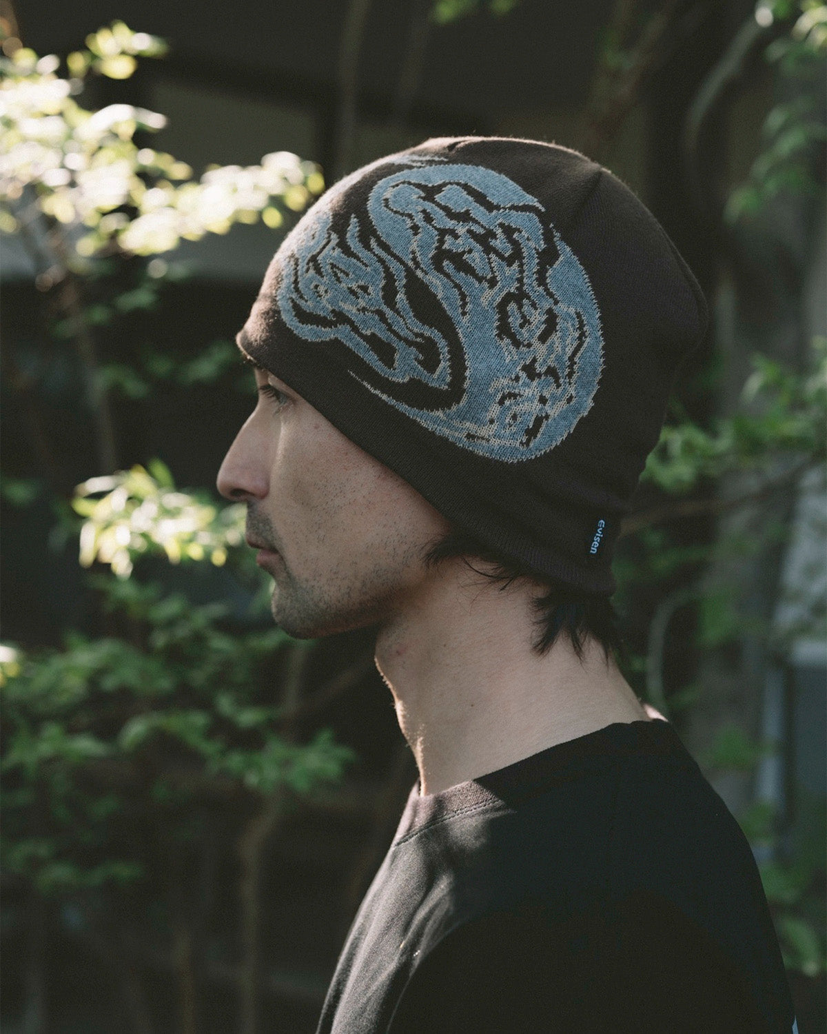 YIN-YANG FIRE BEANIE - BLACK