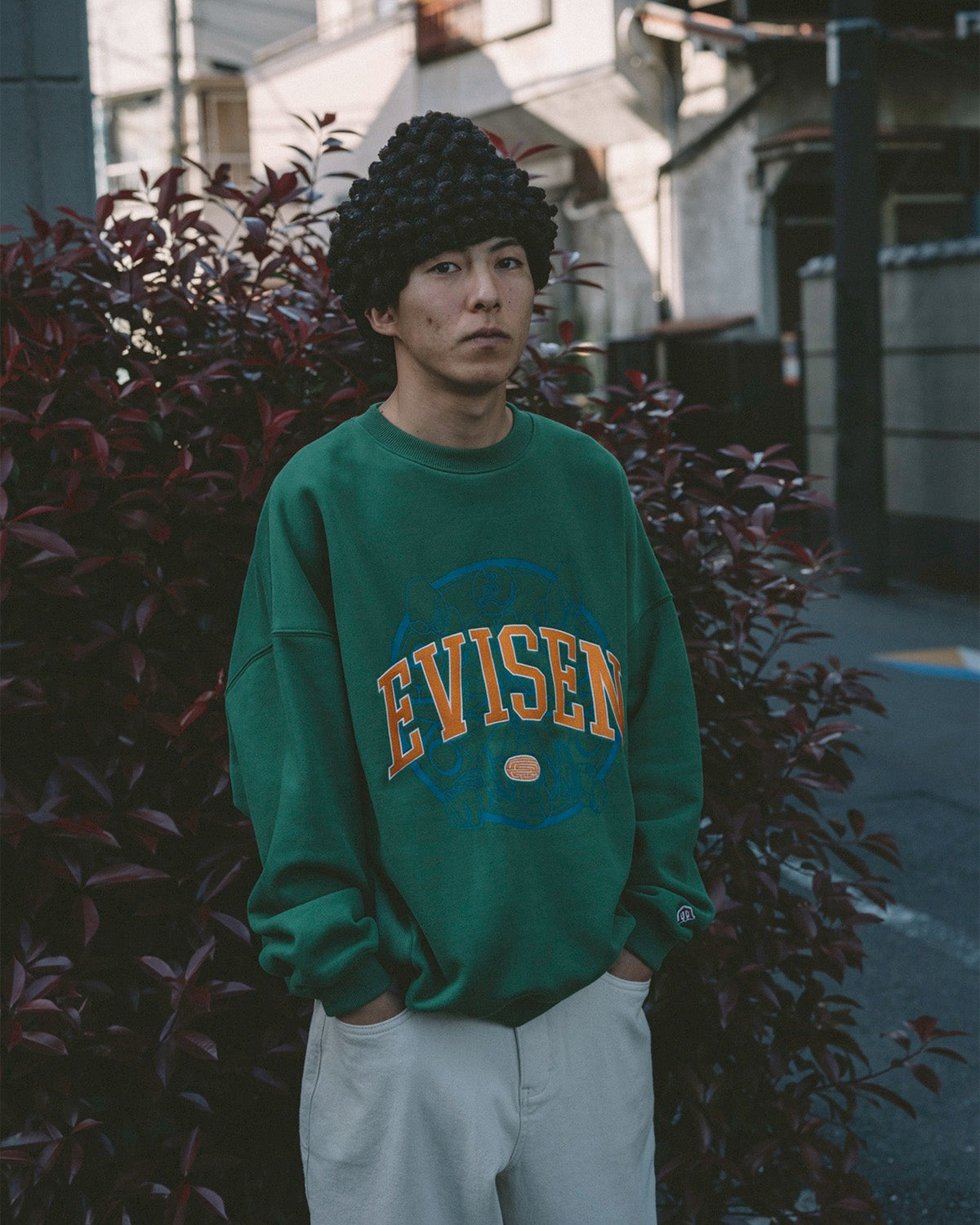 COLLEGE OVER LOGO SWEAT - PURPLE