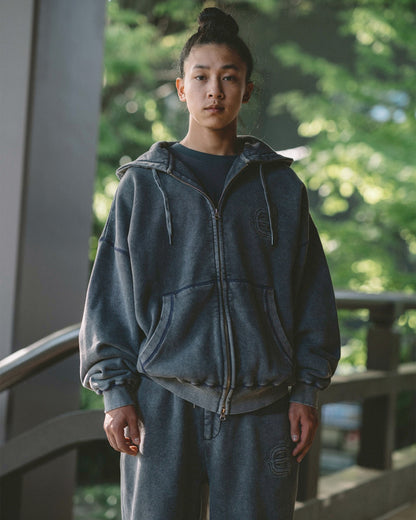 LOGO ZIP HOODIE - MOCHA