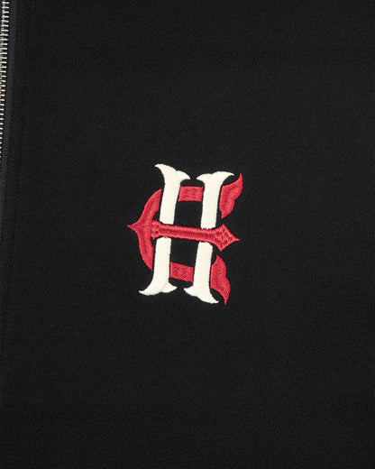 HUF x EVISEN HUFUJI ZIP HOODIE - BLACK