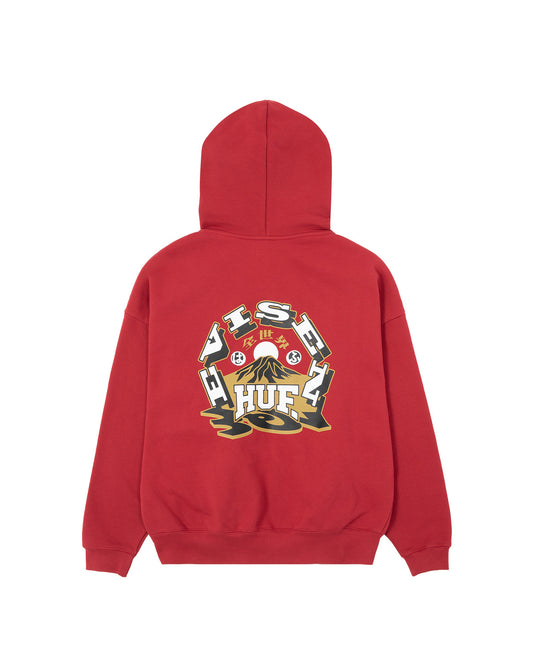 HUF x EVISEN HUFUJI ZIP HOODIE - RED