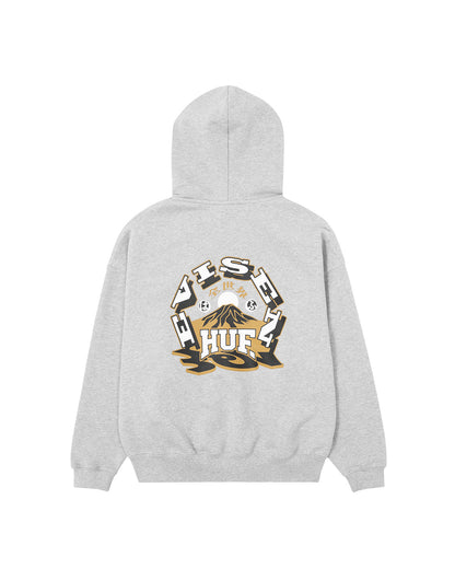 HUF x EVISEN HUFUJI ZIP HOODIE - HEATHER GREY