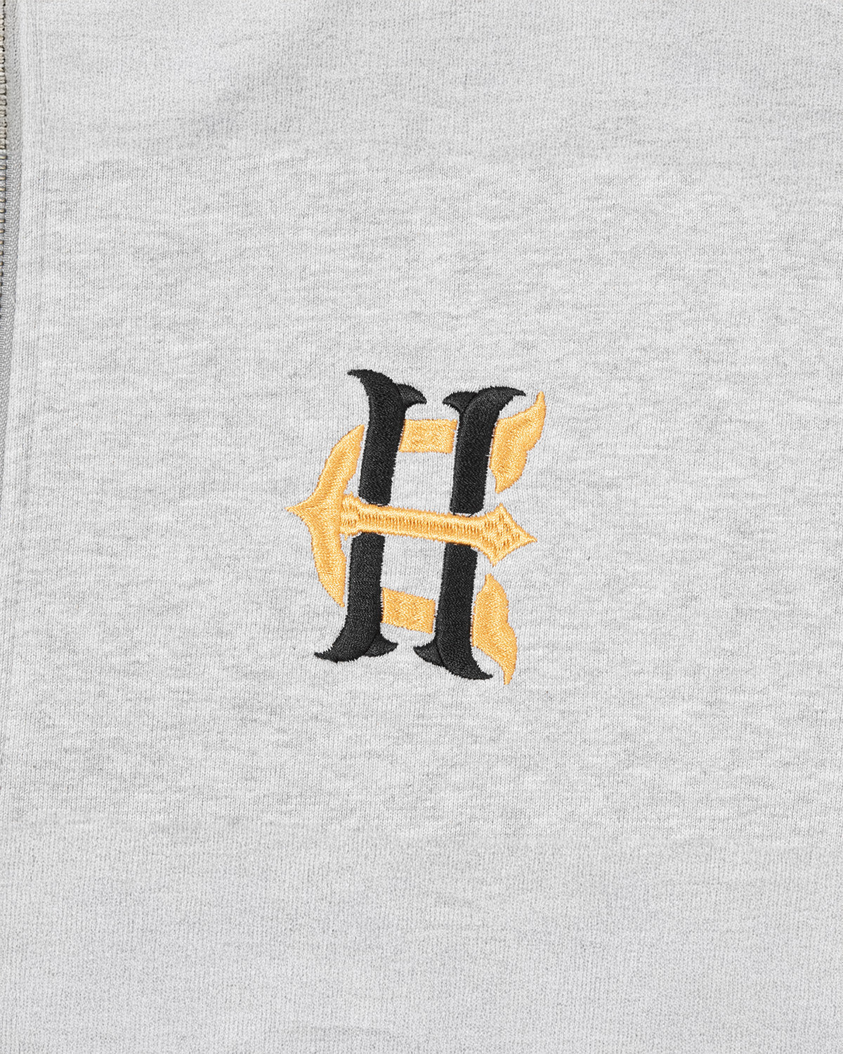 HUF x EVISEN HUFUJI ZIP HOODIE - HEATHER GREY