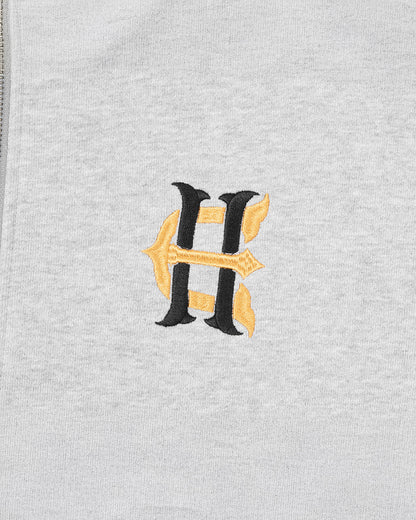 HUF x EVISEN HUFUJI ZIP HOODIE - HEATHER GREY