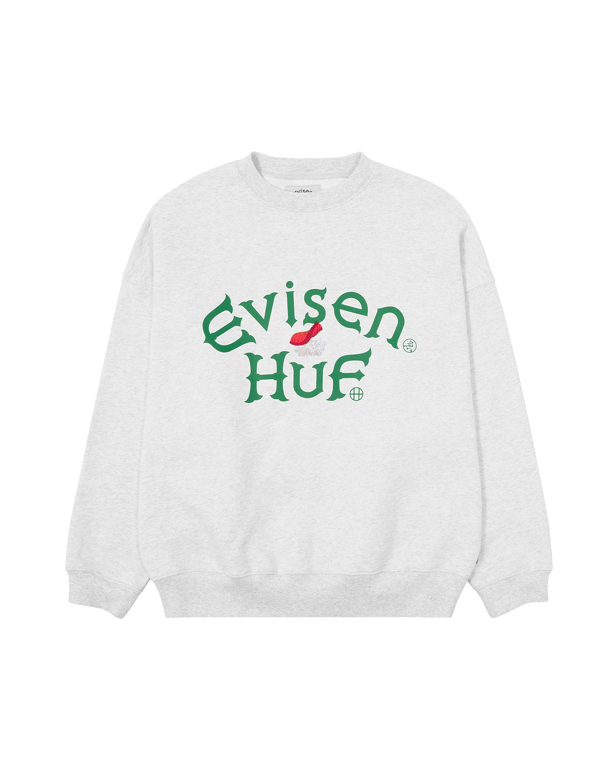 HUF x EVISEN SUSHI CREW FLEECE - ASH GREY
