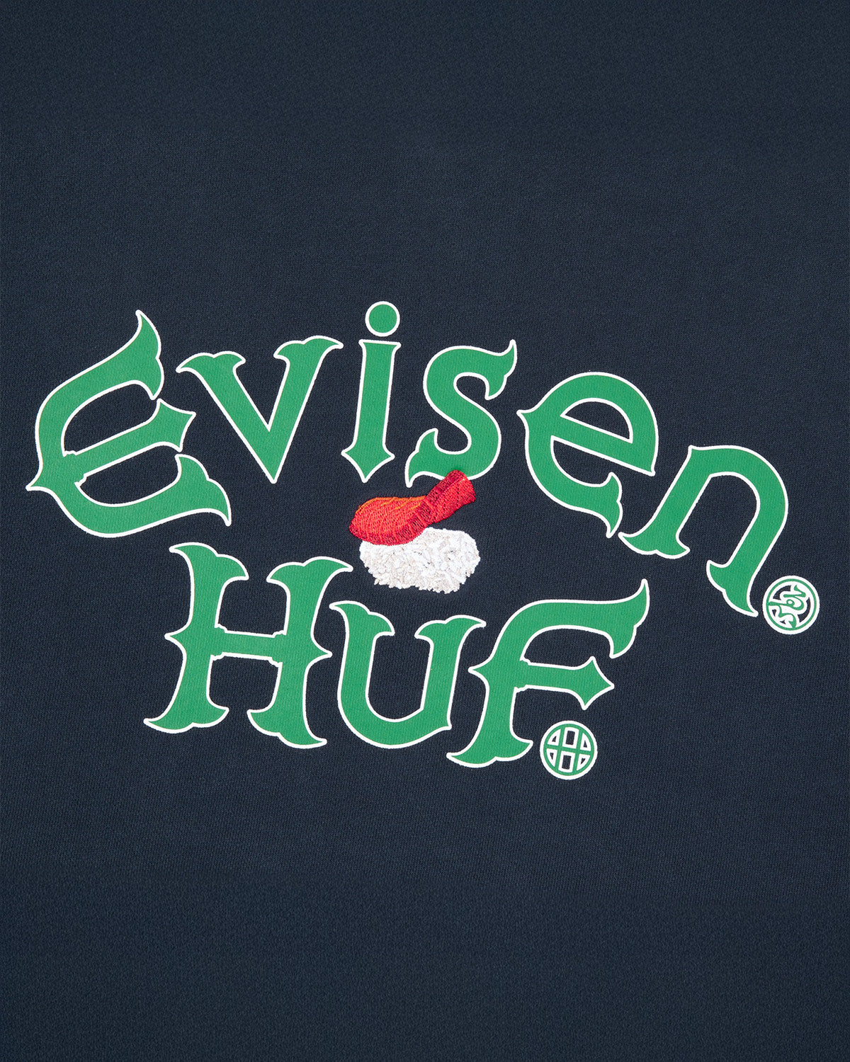 HUF x EVISEN SUSHI CREW FLEECE - NAVY