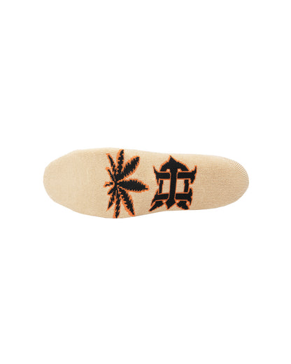 HUF x EVISEN LOGO SOCK - BEIGE