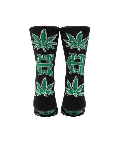 HUF x EVISEN LOGO SOCK - BLACK