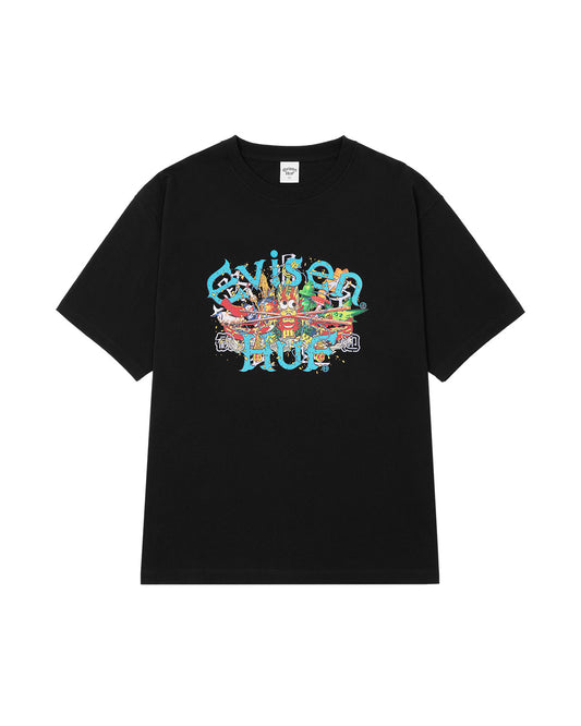 HUF x EVISEN DRAGON S/S TEE - BLACK