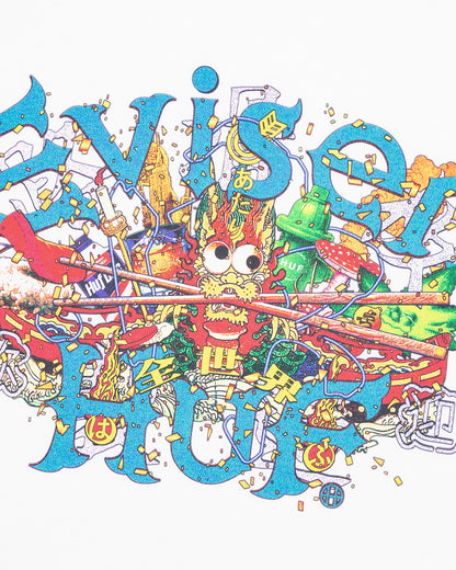 HUF x EVISEN DRAGON S/S TEE - WHITE