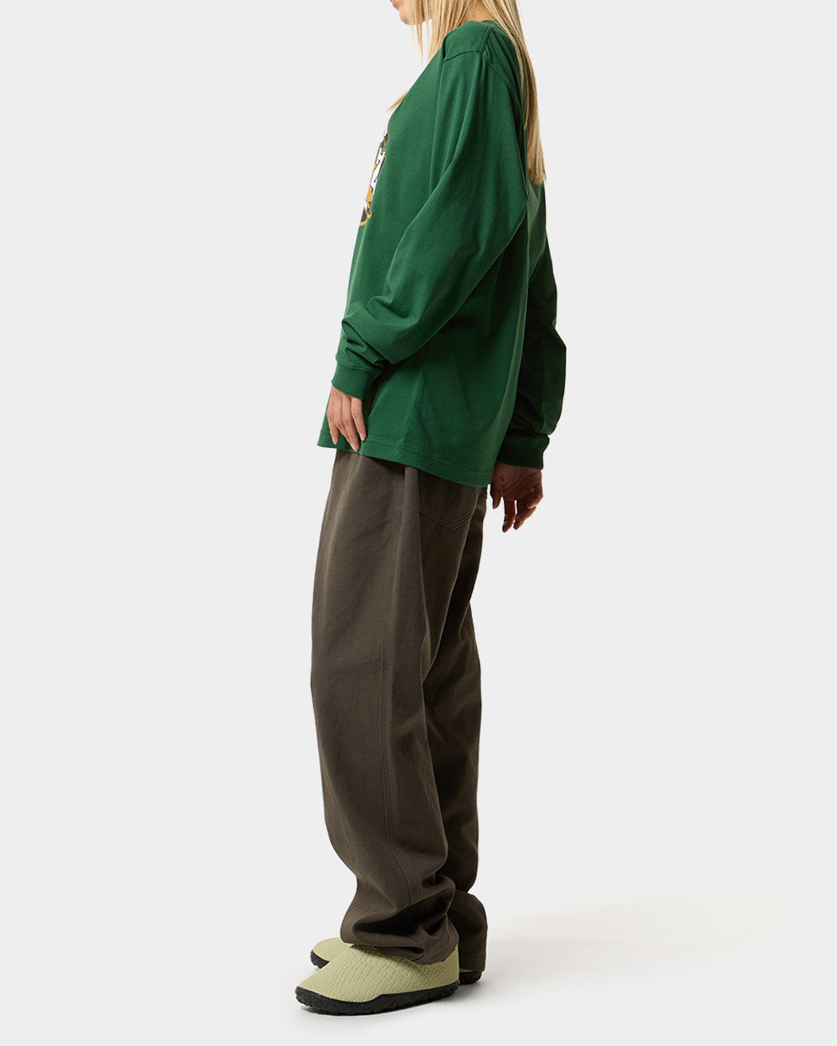 HUF x EVISEN HUFUJI L/S TEE - DARK GREEN