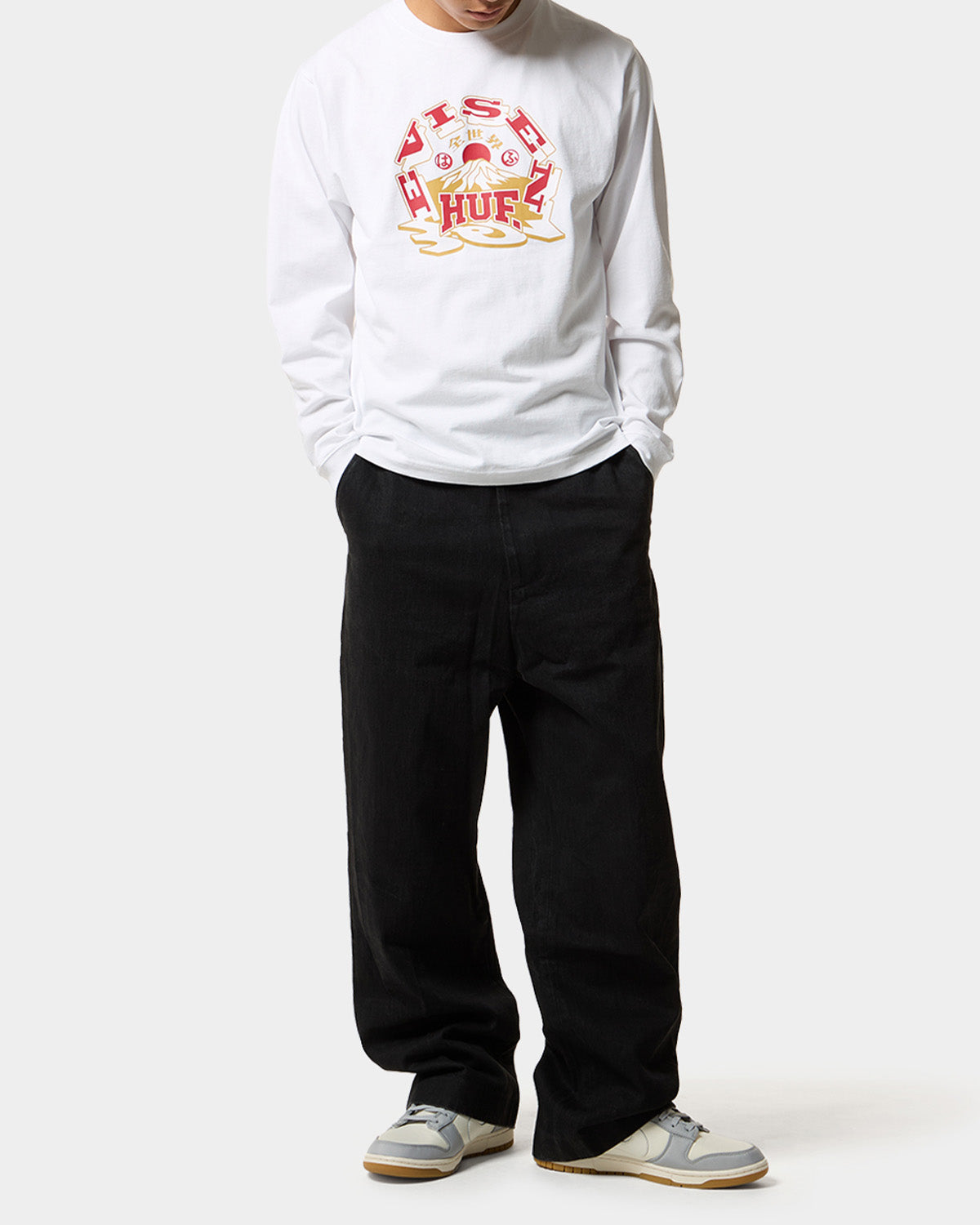 HUF x EVISEN HUFUJI L/S TEE - DARK GREEN