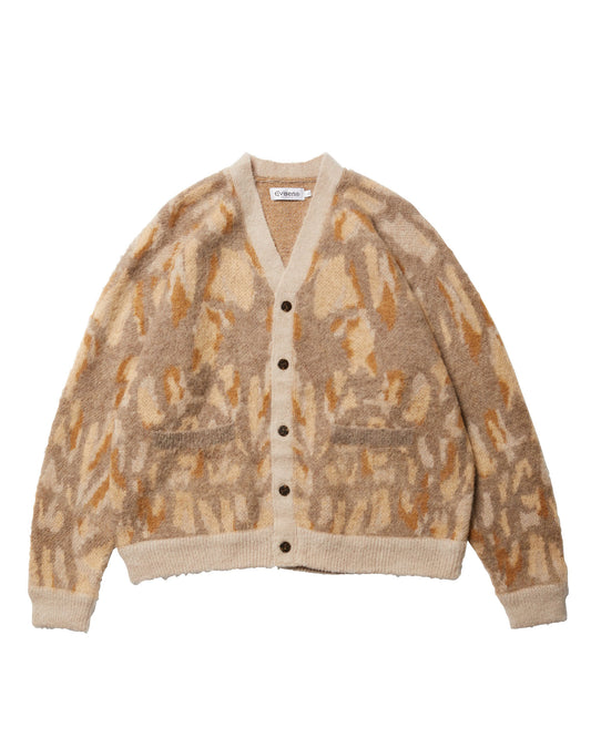 SKULL CAMO CARDIGAN - BEIGE