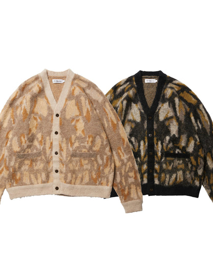 SKULL CAMO CARDIGAN - BLACK