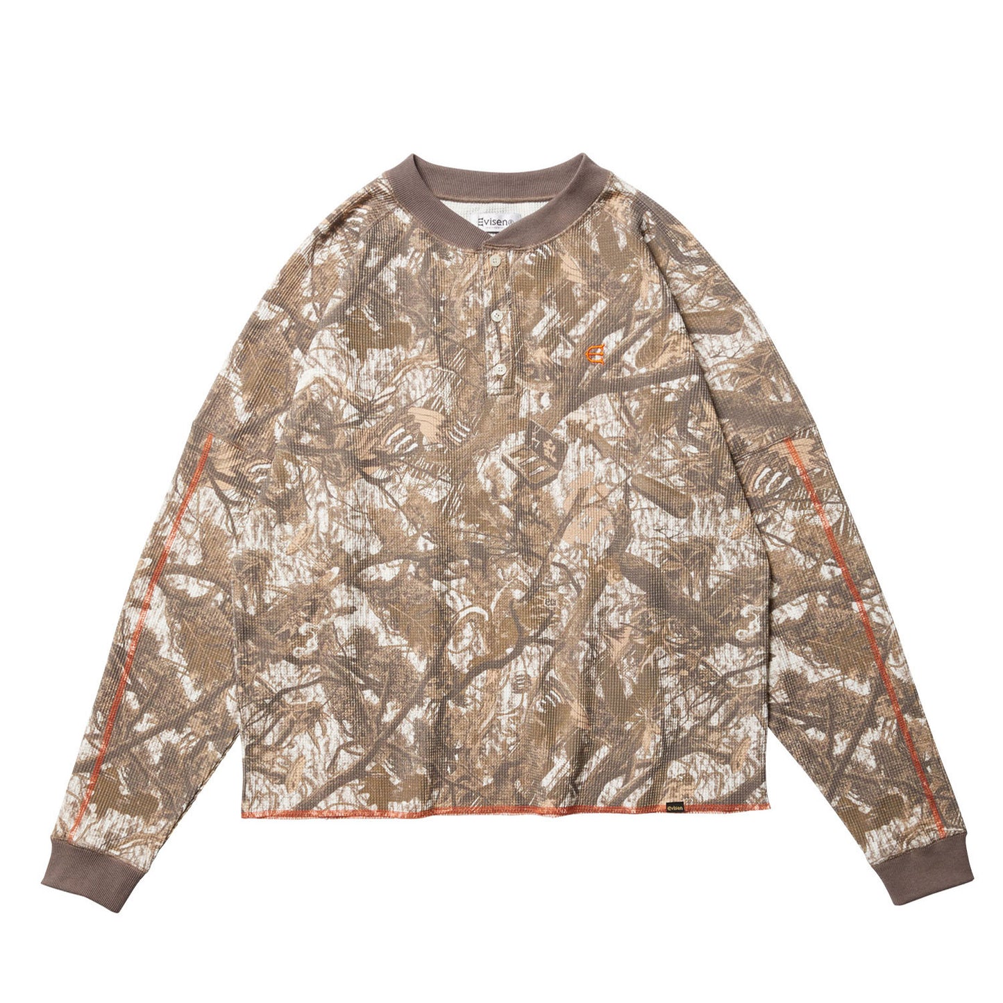 SUSHI CAMO HENLEY NECK THERMAL - BEIGE CAMO