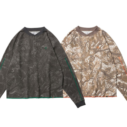 SUSHI CAMO HENLEY NECK THERMAL - BEIGE CAMO