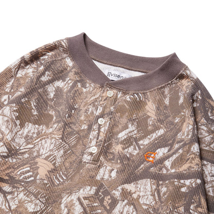 SUSHI CAMO HENLEY NECK THERMAL - BEIGE CAMO