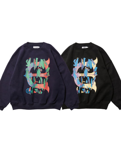 SKULL CAMO CREW SWEAT