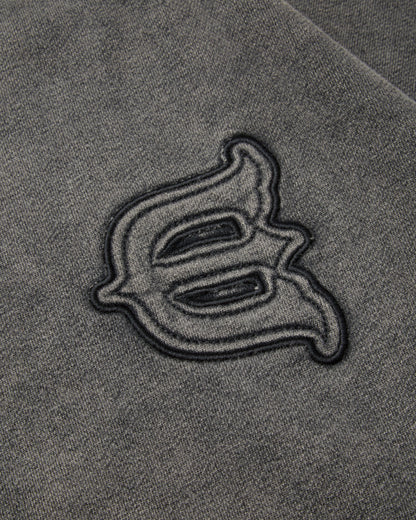 LOGO ZIP HOODIE - HEATHER GREY