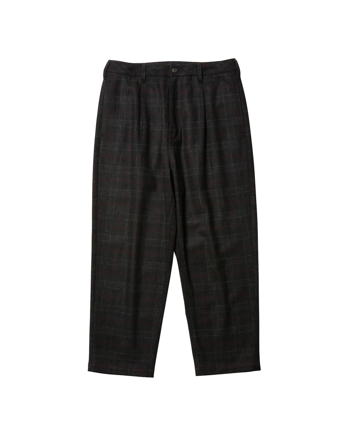 WOOL BOHEMIAN PANTS - BLACK PLAID