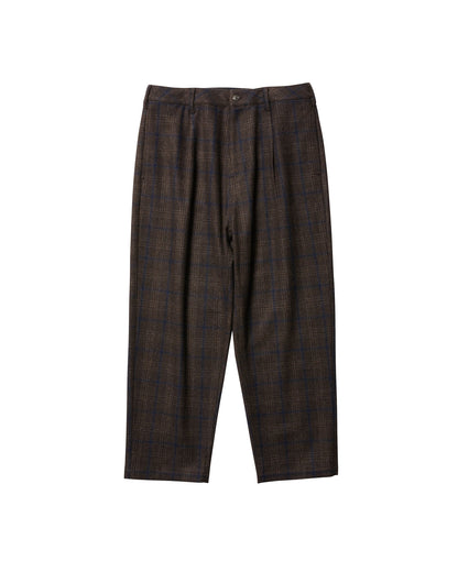 WOOL BOHEMIAN PANTS - BROWN PLAID