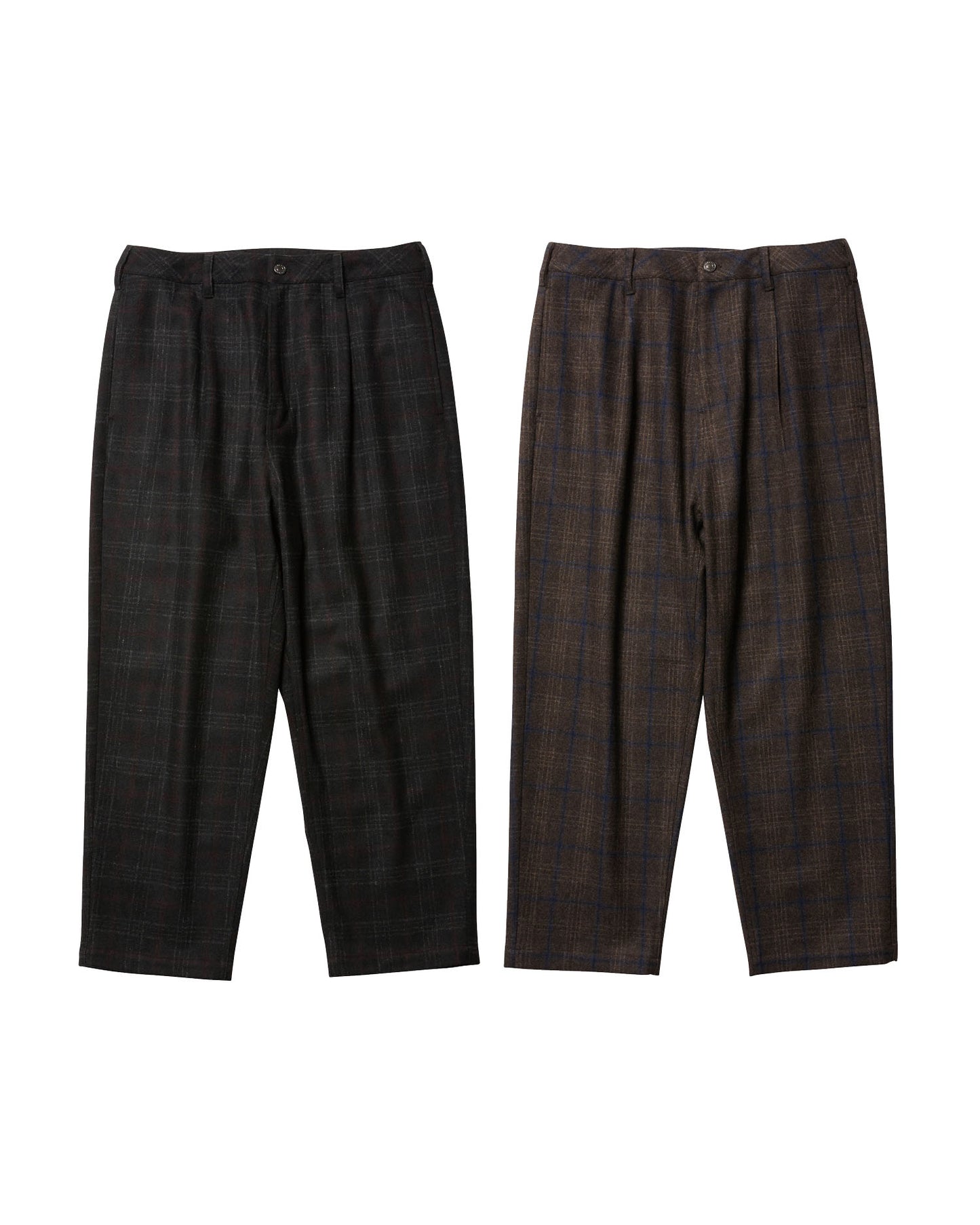 WOOL BOHEMIAN PANTS - BLACK PLAID