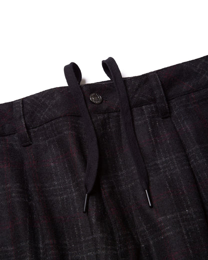 WOOL BOHEMIAN PANTS - BLACK PLAID