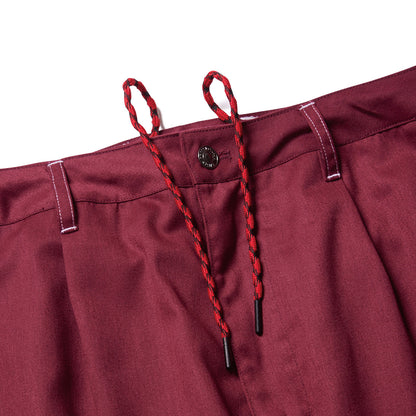 TWILL BOHEMIAN PANTS - BURGUNDY