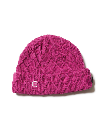 E LOGO BEANIE - MAGENTA