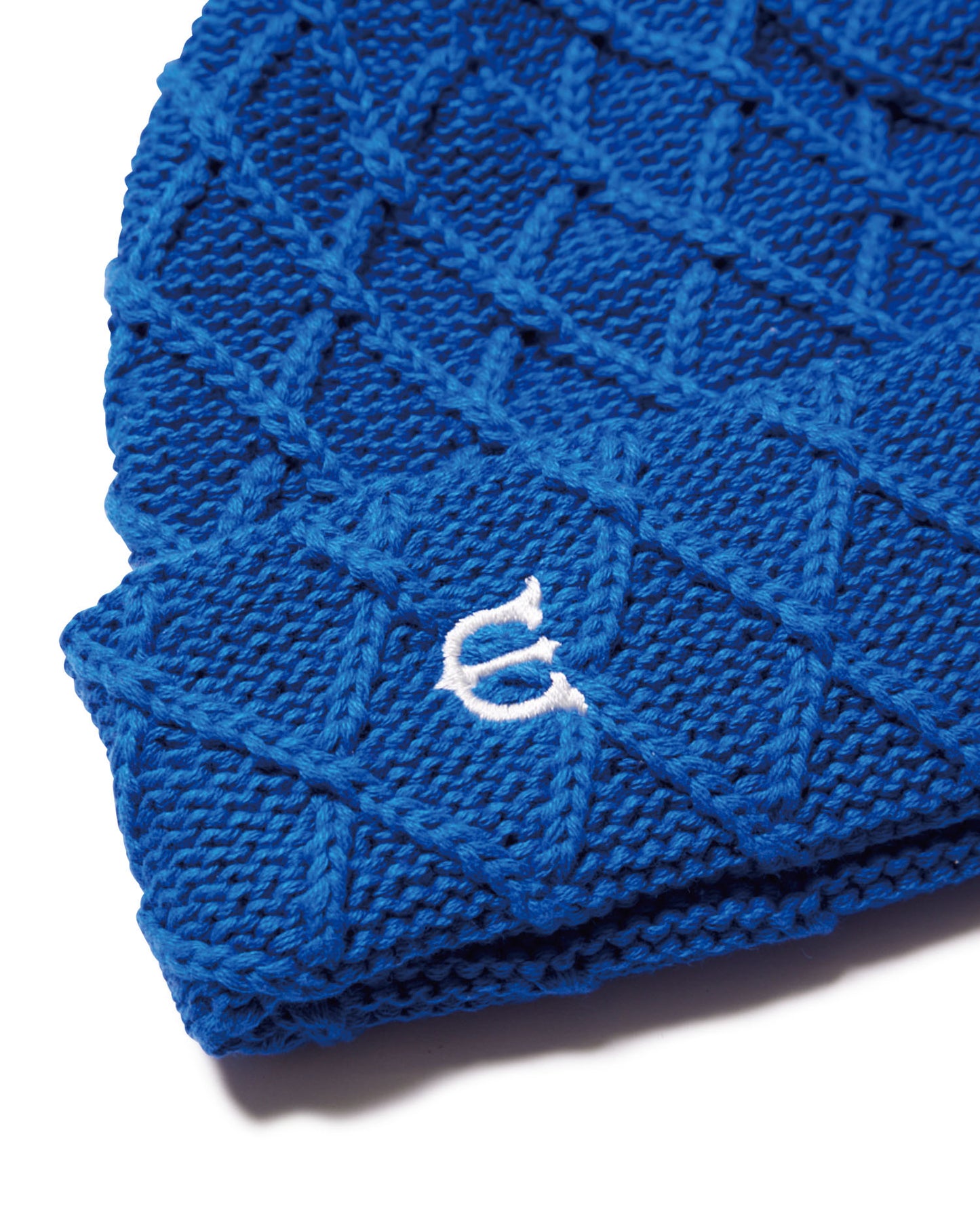 E LOGO BEANIE - BLUE