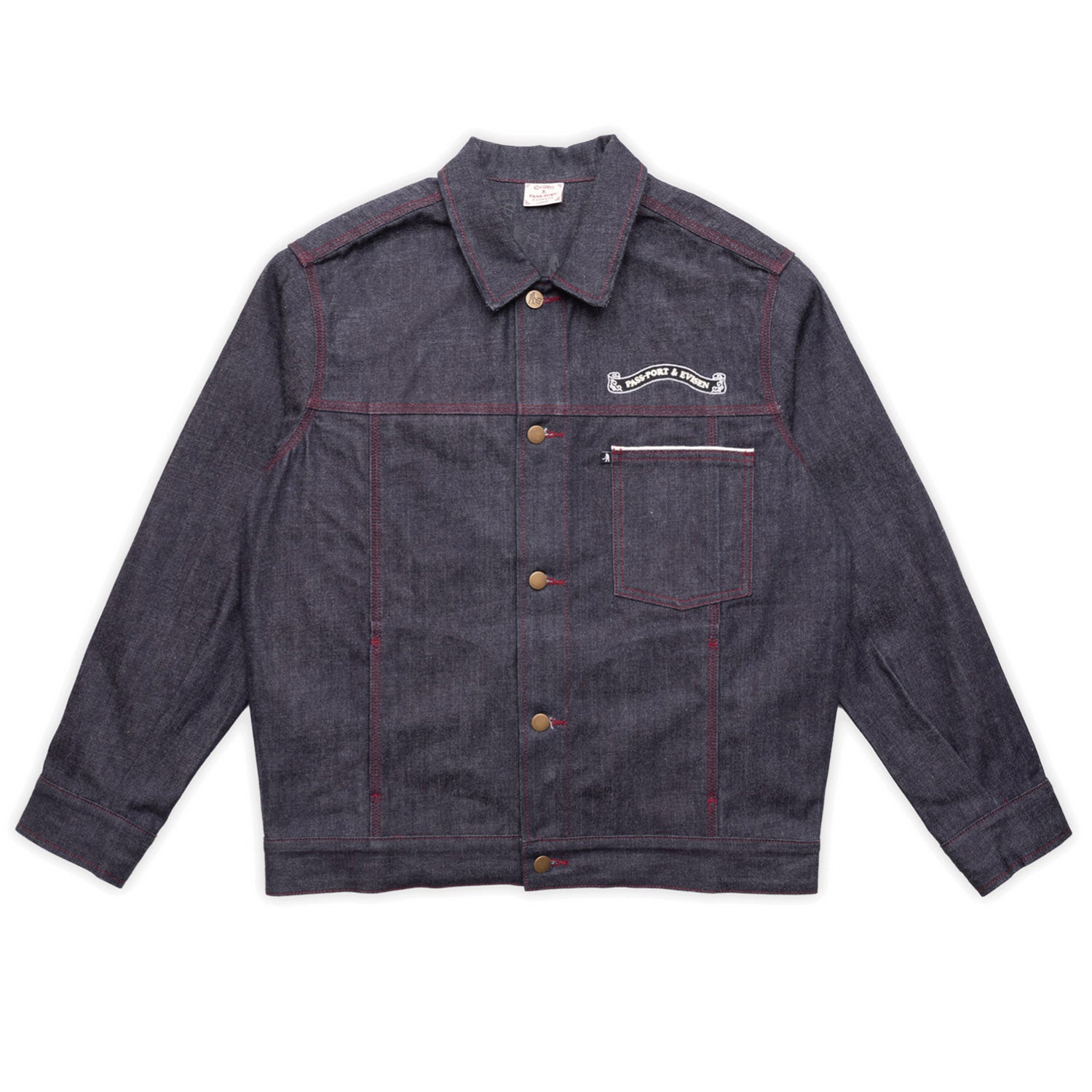 EVISEN x PASS~PORT SELVEDGE DENIM WORKERS CLUB JACKET - RAW DENIM