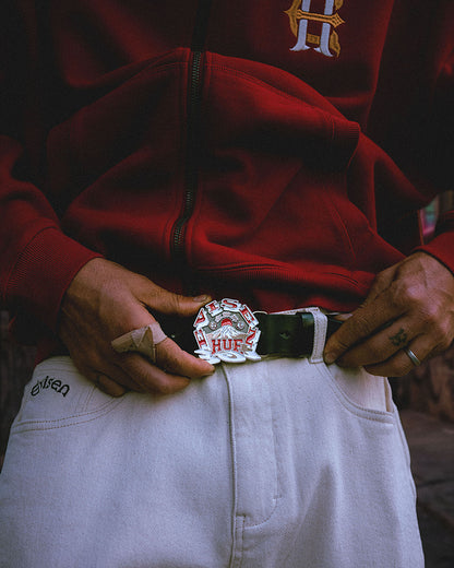 HUF x EVISEN HUFUJI BUCKLE BELT - BLACK