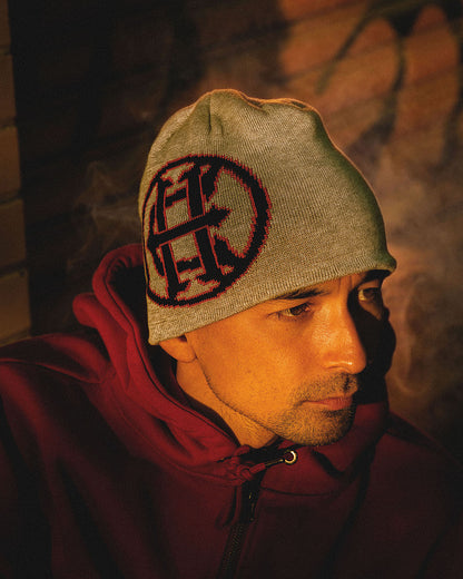 HUF x EVISEN CROSS LOGO BEANIE - BLACK