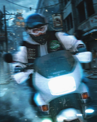 HUF x EVISEN STADIUM LOGO JACKET - BLACK